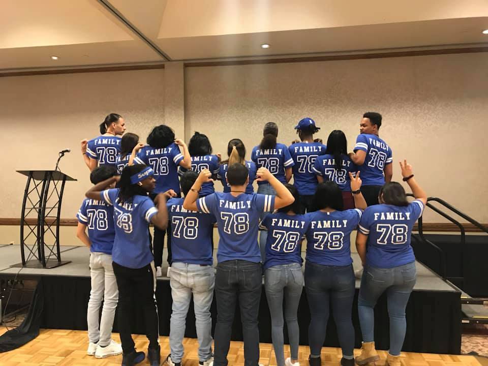 UB student group with FAMILY shirts